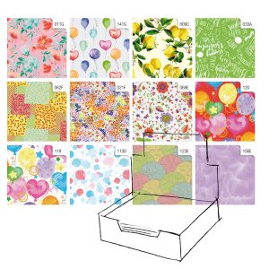 Carta regalo - raso - Primavera - 70 x 100 cm - Rex Sadoch - scatola 100 fogli - immagine 1