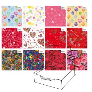 Carta regalo - raso - Fantasia - 70 x 100 cm - Rex Sadoch - scatola 100 fogli - immagine 1