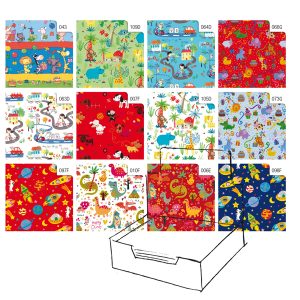 Carta regalo - raso - Bambini - 70 x 100 cm - Rex Sadoch - scatola 100 fogli - immagine 1