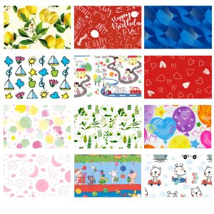 Carta regalo - 2 mt x 70 cm - fantasie assortite - Rex Sadoch - espositore 50 rotoli - immagine 1