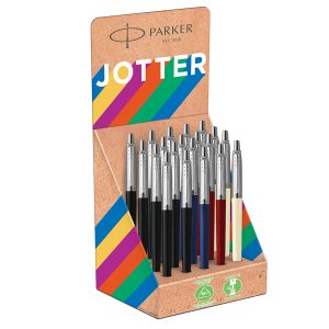 Penna sfera Jotter Original Plastic - tratto M - colori fusto assortiti - Parker - expo 20 pezzi - immagine 1