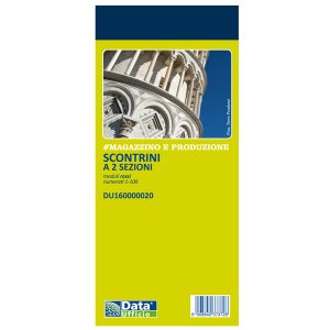 Blocco scontrino 2 sezioni - 100 copie numerate - rosso - 5,8 x 13 cm - DU160000020 - Data Ufficio - immagine 1