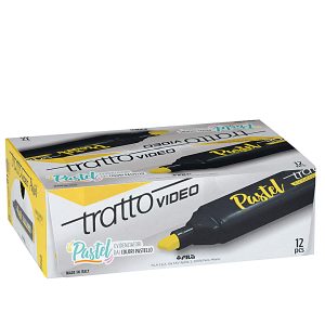 Evidenziatore Tratto Video pastel  - punta a scalpello - tratto da 1,0mm-5,0mm - giallo limone - Tratto - immagine 4