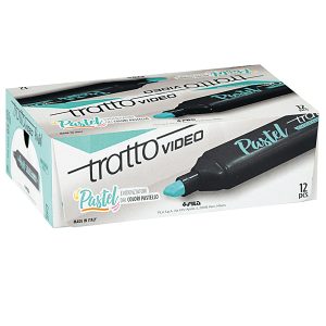 Evidenziatore Tratto Video pastel  - punta a scalpello - tratto da 1,0mm-5,0mm - verde menta - Tratto - immagine 4