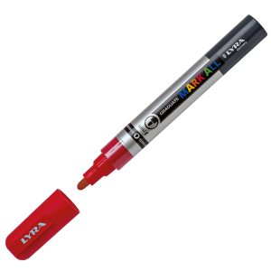 Marcatore a base d'acqua Graduate Mark All  - punta tonda 2mm - rosso - Lyra - immagine 1
