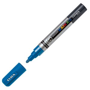Marcatore a base d'acqua Graduate Mark All  - punta tonda 2mm - azzurro - Lyra - immagine 1