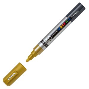 Marcatore a base d'acqua Graduate Mark All  - punta tonda 2mm - oro - Lyra - immagine 1