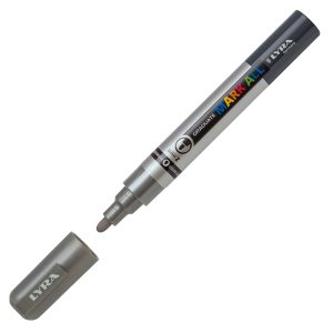 Marcatore a base d'acqua Graduate Mark All  - punta tonda 2mm - argento - Lyra - immagine 1