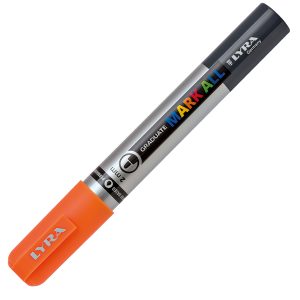 Marcatore a base d'acqua Graduate Mark All  - punta tonda 2mm - arancione fluo - Lyra - immagine 2