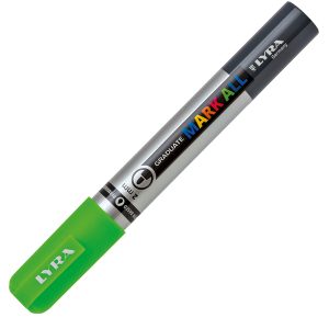 Marcatore a base d'acqua Graduate Mark All  - punta tonda 2mm - verde fluo - Lyra - immagine 2