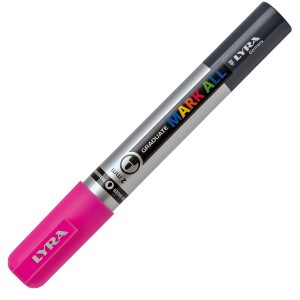 Marcatore a base d'acqua Graduate Mark All  - punta tonda 2mm - rosa fluo - Lyra - immagine 2