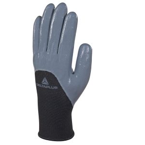 Guanti VE715GR - maglia di poliestere - taglia 08 - grigio/nero - Deltaplus - immagine 1