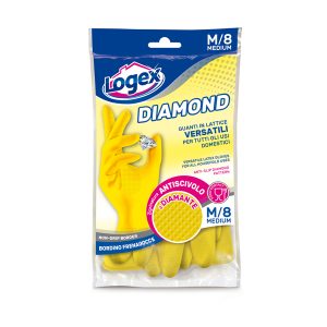 Guanti in lattice Diamond - taglia M - giallo - Logex Professional - immagine 1