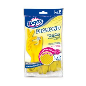 Guanti in lattice Diamond - taglia L - giallo - Logex Professional - immagine 1