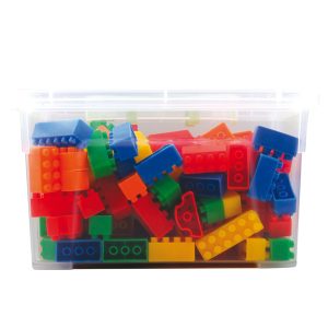 Mattoncini Micro da costruzione - in ABS - colori assortiti - CWR - bauletto da 350 pezzi - immagine 2