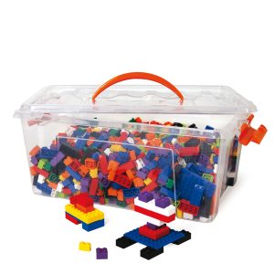 Mattoncini Micro da costruzione - in ABS - colori assortiti - CWR - bauletto da 1600 pezzi - immagine 2