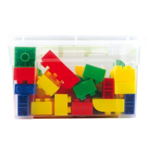 Mattoncini Midi da costruzione - in ABS - colori assortiti - CWR - bauletto da 70 pezzi - immagine 2