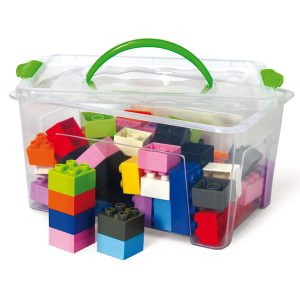 Mattoncini Midi da costruzione - in ABS - colori assortiti - CWR - bauletto da 70 pezzi - immagine 3