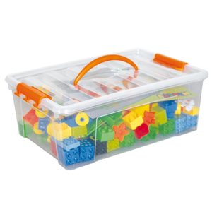 Mattoncini Midi da costruzione - in ABS - colori assortiti - CWR - bauletto da 220 pezzi - immagine 4