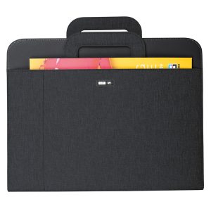 Portablocco - tessuto - c/anelli - nero - 28,5x36 cm - City Time - immagine 1