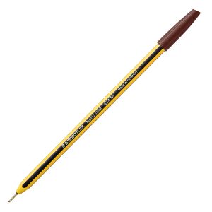 Penna a sfera Noris Stick - punta 1,0mm - marrone - Staedtler - conf. 10 pezzi - immagine 1