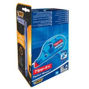 Correttore a nastro Pocket Mouse Tipp-Ex + penna Gelocity QuickDry Bic - promo box 10 + 1 pezzi - immagine 1