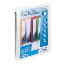 Raccoglitore personalizzabile Lumina - 4 anelli tondi 15 mm - 22 x 30 cm - PP - trasparente - Favorit - immagine 1