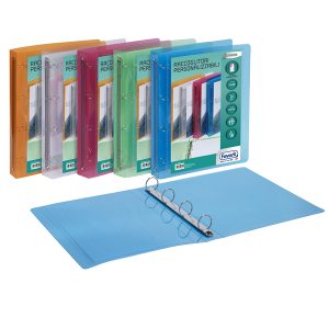 Raccoglitore personalizzabile Lumina - 4 anelli tondi 30 mm - 22 x 30 cm - PP - colori assortiti - Favorit - immagine 1