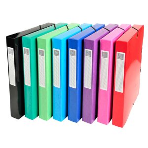 Scatola archivio box Iderama - dorso 40 mm - A4 - 8 colori assortiti - Exacompta - immagine 1