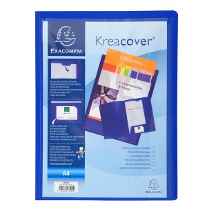 Cartella di presentazione Kreacover - in PP - 2 alette - blu - A4 - Exacompta - immagine 1
