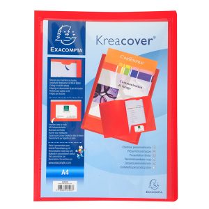 Cartella di presentazione Kreacover - in PP - 2 alette - rosso - A4 - Exacompta - immagine 1