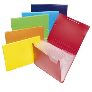 Cartella espandibile Colorosa - PPL - colori assortiti - 12 scomparti A4 - Ri.Plast - immagine 1
