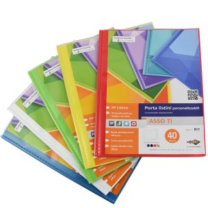 Portalistini personalizzabili Asso TI - 40 buste - 22 x 30 cm - colori assortiti - Sei Rota - immagine 3
