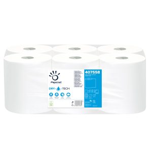 Bobina asciugamani Autocut DryTech - 2 veli - goffratura micro - 18 gr - 20 cm  x 100 mt - diametro 18,5 cm - Papernet - immagine 1
