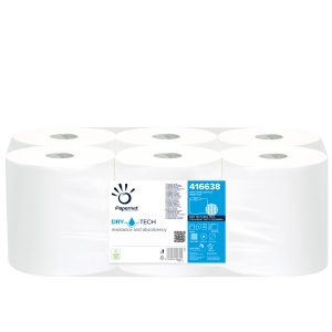 Bobina asciugamani Autocut DryTech - 1 velo - goffratura micro - 28 gr - 19,8 cm  x 300 mt - diametro 19,2 cm - Papernet - immagine 1