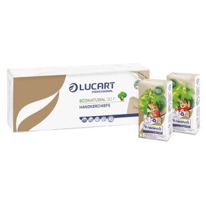 Pacchetti da 9 fazzoletti - 4 veli - Lucart - conf. 10 pezzi - immagine 1