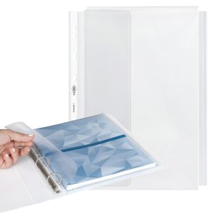 Buste forate ATLA GS P con soffietto e patella - A4 - trasparente buccia - Sei Rota - conf. 10 pezzi - immagine 2