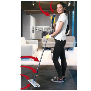 Kit completo sistema di pulizia Spraypro - manico + telaio + 2 top in microfibra + 5 panni vetro - Vileda - immagine 1