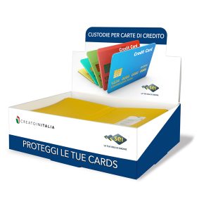 Busta porta card - 5,8x8,7 cm - 2 tasche - colori assortiti - Sei Rota - immagine 2