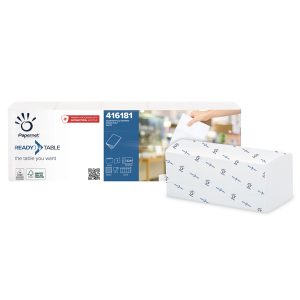 Tovaglioli interfogliati 1/4 Fold - 33 x 22 cm - monovelo - bianco - Papernet - conf. 224 pezzi - immagine 1
