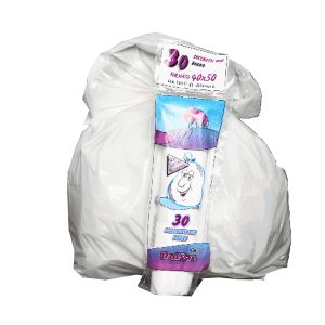 Sacchi bagno - 40 x 50 cm - 15 L - 16 micron - bianco - Rolsac - conf. 30 pezzi - immagine 1