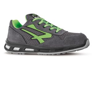 Calzatura di sicurezza Point S1P SRC - nylon/pelle scamosciata - grigio/verde - taglia 37 - U-Power - immagine 1