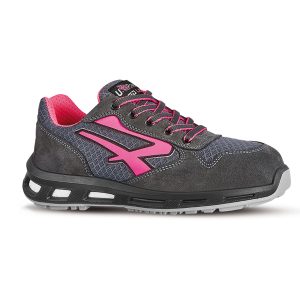 Calzatura di sicurezza Verok SP1 SRC - nylon/pelle scamosciata - grigio/rosa - taglia 36 - U-Power - immagine 1