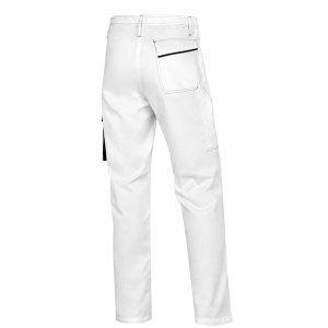 Pantalone da lavoro Panostyle M6PAN - taglia M - PE/cotone - bianco/grigio - Deltaplus - immagine 2