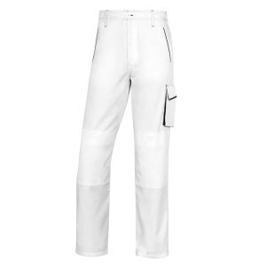 Pantalone da lavoro Panostyle M6PAN - taglia XXL - PE/cotone - bianco/grigio - Deltaplus - immagine 1