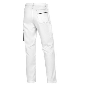 Pantalone da lavoro Panostyle M6PAN - taglia XXL - PE/cotone - bianco/grigio - Deltaplus - immagine 2