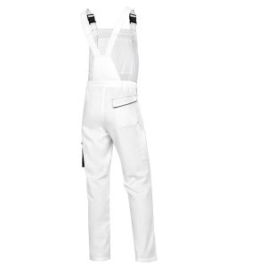 Salopette da lavoro Panostyle M6SAL - taglia L - PE/cotone - bianco/grigio - Deltaplus - immagine 2