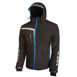 Giacca da lavoro SoftShell Quick - nero/blu - taglia L - U-Power - immagine 1