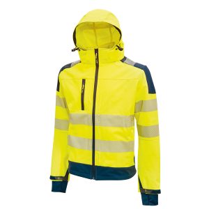 Giacca alta visibilità Softshell Miky - taglia XL - giallo fluo - U-Power - immagine 1