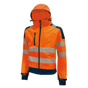 Giacca alta visibilità Softshell Miky - taglia M - arancio fluo - U-Power - immagine 1